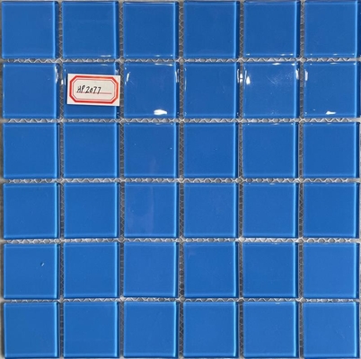 ซื้อ กระเบื้องโมเสกแก้วสีฟ้า 48x48 มม. สำหรับสระว่ายน้ำ ขนาด 300x300 มม. การผลิตออนไลน์