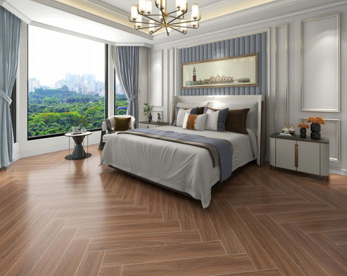 ซื้อ กระเบื้องโพรเซลีนไม้สีน้ําตาล 150x900 มิลลิเมตรสําหรับพื้นผนังภายใน การผลิตออนไลน์