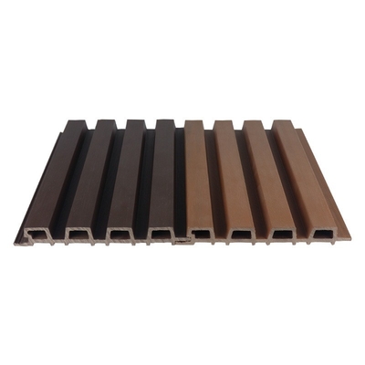 ซื้อ แผ่นผนังหุ้ม WPC สีน้ำตาลขนาด 25x227 มม. สำหรับ Hotel Park Wood Plastic Composite Siding Grille Plank การผลิตออนไลน์