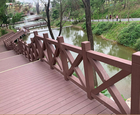 ซื้อ WPC แผ่นรั้ว 2000x1200mm ไม้พลาสติกประกอบ Railing การผลิตออนไลน์