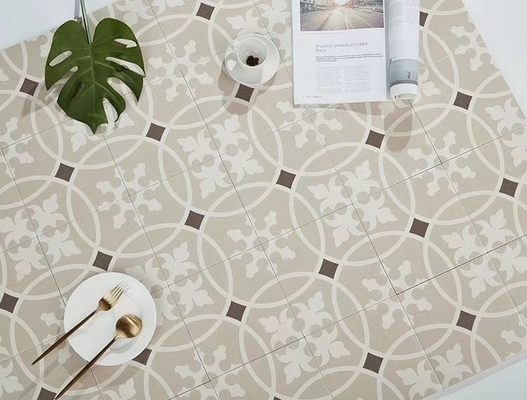 ซื้อ กระเบื้องผนังสีเบจ 20x20cm กระเบื้องพื้นเซรามิกภายในสําหรับห้องอาหารและระเบียง การผลิตออนไลน์