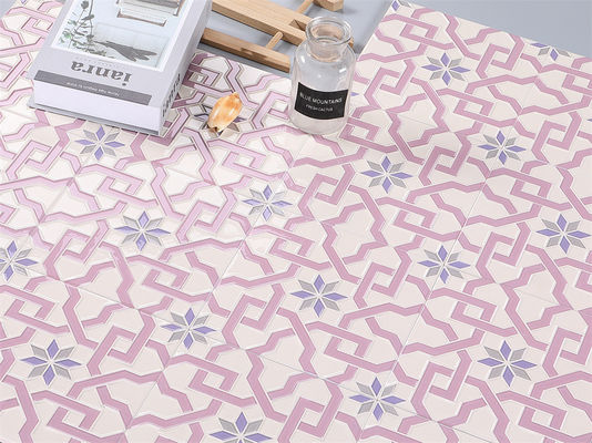 ซื้อ กระเบื้องเซรามิกสีชมพู 20x20cm เกรด AAA สําหรับผนังห้องน้ํา การผลิตออนไลน์