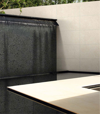 ซื้อ สีดํา 600x1200mm ครึ่งเคลือบ ปลายแมท ผนังม่าน Porcelain Tile สําหรับระเบียงและโครงการ การผลิตออนไลน์