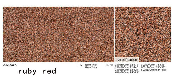 ซื้อ สีแดง สีเหลือง กระเบื้องโปรเซลีนครบร่างกาย 600x1200mm แฟมเมท การผลิตออนไลน์