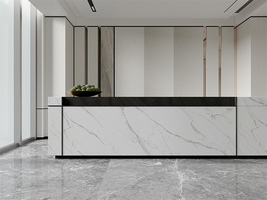 ซื้อ แผ่นหินสังเคราะห์ Carrara Matte ขนาด 1420x2700 มม. สำหรับใช้ภายในอาคาร การผลิตออนไลน์