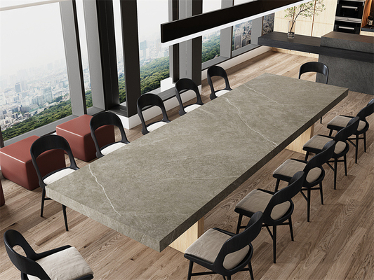 ซื้อ 1600x3200mm สีเทา แมตต์ สับหิน Sintered สําหรับการออกแบบสํานักงาน การผลิตออนไลน์