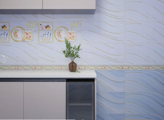 ซื้อ กระเบื้องเซรามิกสีฟ้าอ่อนติดผนัง ขนาด 30x60 ซม. เกรด AAA ISO13006 การผลิตออนไลน์