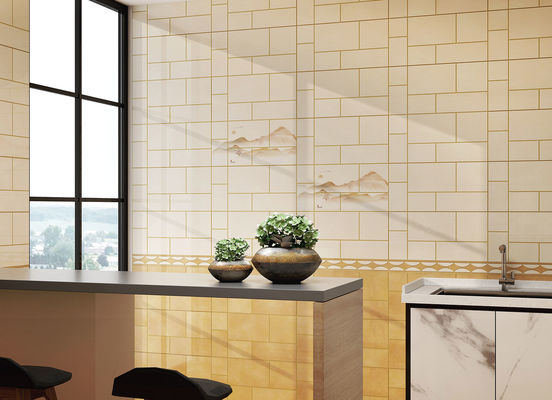 ซื้อ กระเบื้องเซรามิกติดผนังผิวเงาแบบกระจก ขนาด 30x60 ซม. สำหรับห้องนั่งเล่น การผลิตออนไลน์