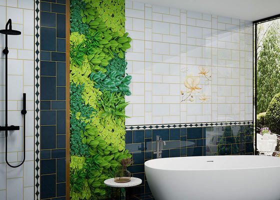 ซื้อ กระเบื้องเซรามิกติดผนังกันน้ำ ขนาด 30x60 ซม. สำหรับห้องน้ำ สีฟ้า การผลิตออนไลน์
