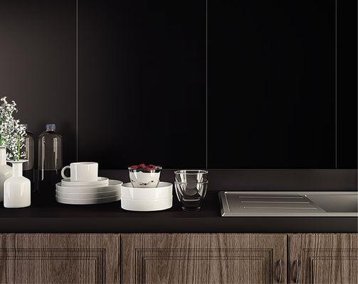 ซื้อ กระเบื้องผนังโพรเซลีนสีดํา 600x1200 มิลลิเมตร ในห้อง AAA Grade การผลิตออนไลน์