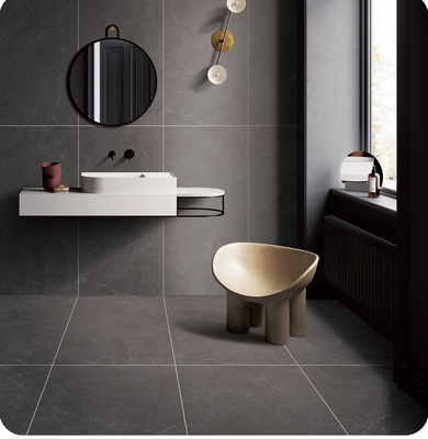 ซื้อ กระเบื้องพื้นโปร์เซลินสีเทามืด 600x1200mm AAA Grade การผลิตออนไลน์