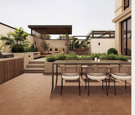 ซื้อ กระเบื้องพื้นเซรามิกสีน้ําตาลที่เป็นมิตรต่อสิ่งแวดล้อม 24x24 Clay AAA Grade การผลิตออนไลน์