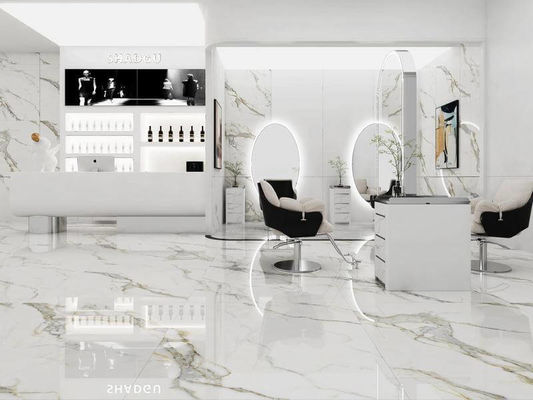 ซื้อ กระเบื้องพอร์ซเลนเคลือบเงาสีขาวขัดเงา ขนาด 1200x1200 มม. สำหรับผนังภายใน การผลิตออนไลน์