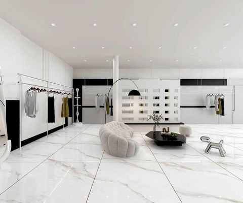 ซื้อ 1200x1200mm กระเบื้องโปร์เซลีนกระจกกระจกสีขาว AAA เกรด การผลิตออนไลน์