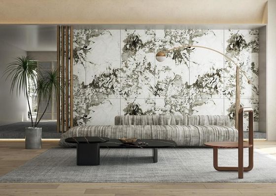 ซื้อ 900x1800 มิลลิเมตร กระเบื้องโปร์เซลินสีเทาเคลือบกระจกสําหรับพื้นภายใน การผลิตออนไลน์