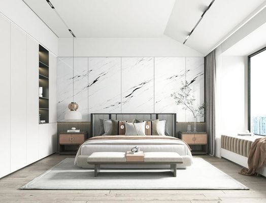 ซื้อ กระเบื้องพอร์ซเลนเคลือบเงาสีขาวขัดเงา ขนาด 900x1800 มม. สำหรับปูพื้นภายใน การผลิตออนไลน์