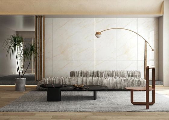 ซื้อ กระเบื้องพอร์ซเลนเคลือบเงาสีเหลืองอ่อน 900x1800 มม. การผลิตออนไลน์