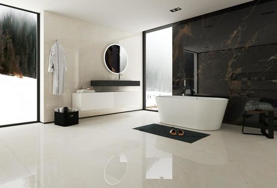 ซื้อ 900x1800mm ผนังโปร์เซลินสีเบจ สวยกระจก กันกรด ไม่เลื่อน การผลิตออนไลน์