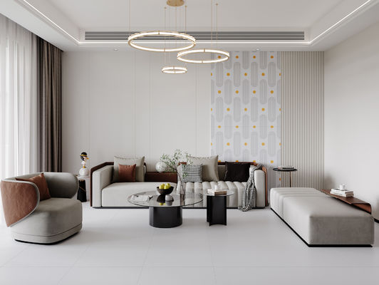 ซื้อ 600x1200mm กระเบื้องพื้น Porcelain สีเทาอ่อน สําหรับใช้ในบ้าน การผลิตออนไลน์