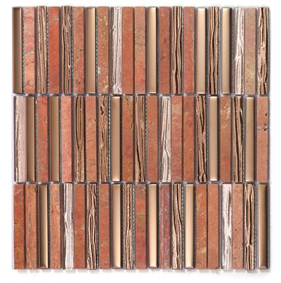 ซื้อ กระเบื้องโมเสกหินธรรมชาติสำหรับตกแต่งภายในผนังขนาด 282x294 มม. สำหรับห้องรับประทานอาหารและการตกแต่งที่สร้างสรรค์ การผลิตออนไลน์