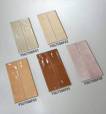 ซื้อ กระเบื้องผนังเซรามิกผิวมันเงา สีเบจชมพู สไตล์เรโทร ขนาด 75x300 มม. สำหรับห้องนอนและห้องรับประทานอาหาร การผลิตออนไลน์