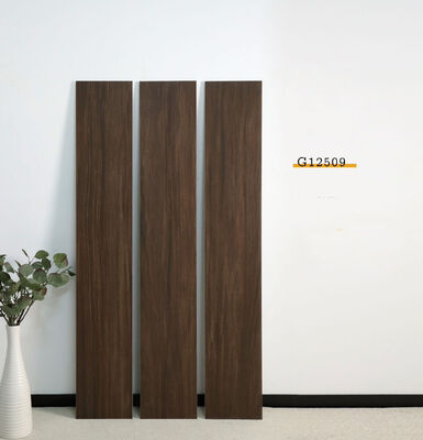 ซื้อ กระเบื้องปูพื้นพอร์ซเลนสีน้ำตาล 200x1200 มม. สำหรับห้องนอนและห้องรับประทานอาหาร การผลิตออนไลน์