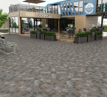 ซื้อ สีเทา ทนต่อการสวมใส่ Retro Matt Paving Ceramic Tiles 600x600mm Ourdoor Tiles สําหรับสวน การผลิตออนไลน์