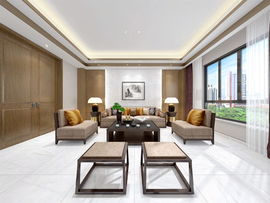 ซื้อ กระเบื้องหินอ่อนธรรมชาติ 9.8 มม. กระเบื้องพอร์ซเลนเคลือบดินเผา Carrara ขนาด 80x80 ซม การผลิตออนไลน์