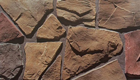 ซื้อ อิฐหินเทียมสีส้มเบจเกรด AAA สำหรับผนังภายนอก การผลิตออนไลน์