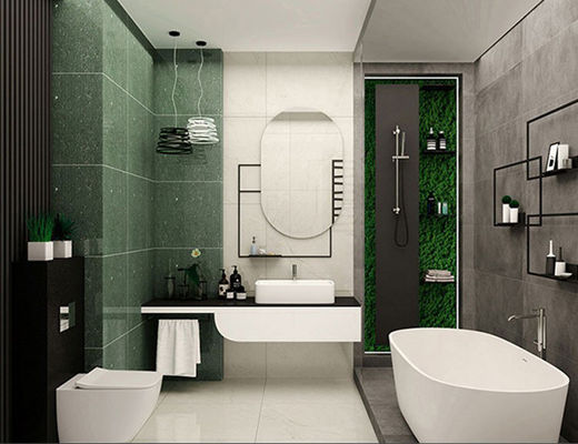 ซื้อ 600x600 มิลลิเมตร แป้งเขียว กระเบื้องพื้นโพรเซลีนกระจ่าง การผลิตออนไลน์