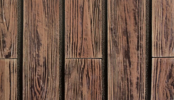 ซื้อ 500SQM 14mm ผนังกระเบื้องหินลายไม้ซีเมนต์ 0.03 การดูดซึมสำหรับรั้ว การผลิตออนไลน์