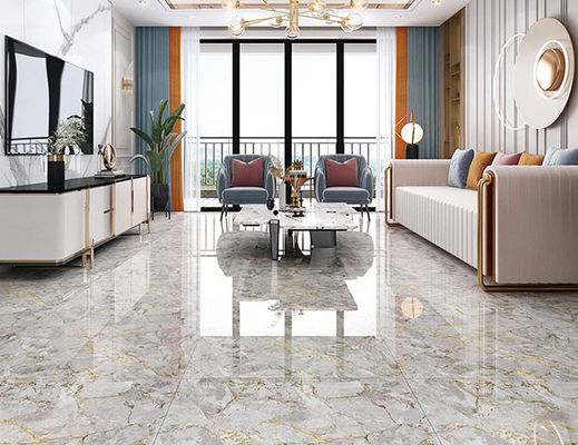 ซื้อ 3pcs / ctn SGS สีทองกระเบื้องปูพื้น Glazed Full Body Marble 800x800mm การผลิตออนไลน์