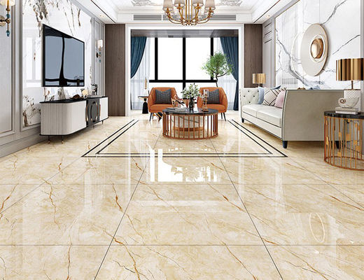 ซื้อ 48kgs / Ctn 10mm สีทองพื้นกระเบื้องเคลือบเงาเคลือบ Porcelain Decor Inkjet Print การผลิตออนไลน์