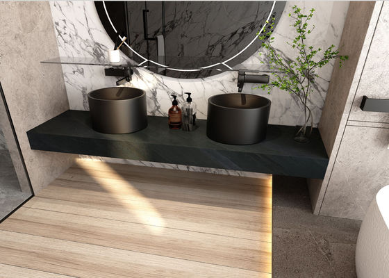 ซื้อ โต๊ะดำ Sintered Stone Slabs 800x2600mm Cupboard Surface Decor การผลิตออนไลน์