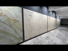 กระเบื้องกระจกเคลือบสีชมพู 900x1800x9mm สําหรับการออกแบบพื้นภายในและห้องนั่งเล่น