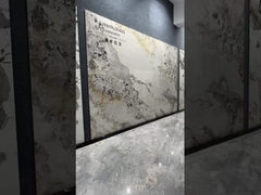 900x1800x9mm กระเบื้องกระจกเคลือบ ไม่เลื่อน กระเบื้องสีเหลืองอ่อนสําหรับห้องนั่งเล่น