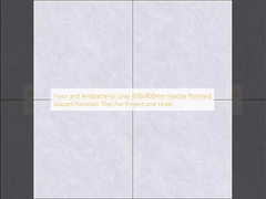 กระเบื้องพอร์ซเลนเคลือบเงาขัดเงาหินอ่อนสีเทาขนาด 800x800 มม. สำหรับโครงการและโรงแรม