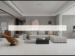 กระเบื้องพอร์ซเลนเคลือบเงาขัดเงา 800x800 มม. ทนทาน W.A 0.05% สำหรับห้องนั่งเล่น