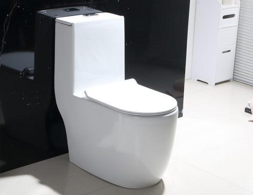 โถสุขภัณฑ์แบบชิ้นเดียว Dual-Flush พร้อมเคลือบสารกันรอยขีดข่วน