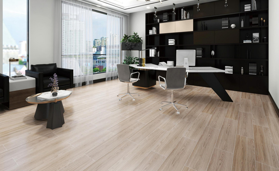 กระเบื้องโปรเซลีนไม้ 20x100cm สีเบจ ทนต่อรอยขีดข่วน