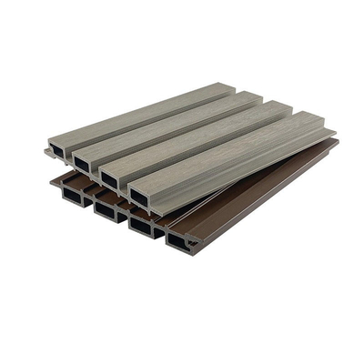 Fireproof 25x227mm WPC Cladding Panel Wood Plastic Composite Grating Plank Indoor Board Office Project