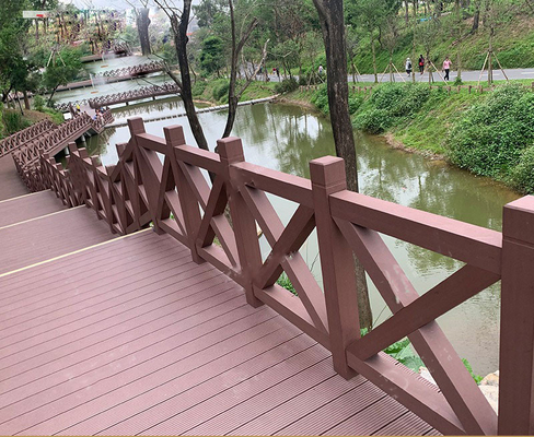 SGS WPC Fence Panel ราวกันตก 2000x1200mm นอกบอร์ดสำหรับวิศวกรรมสวน