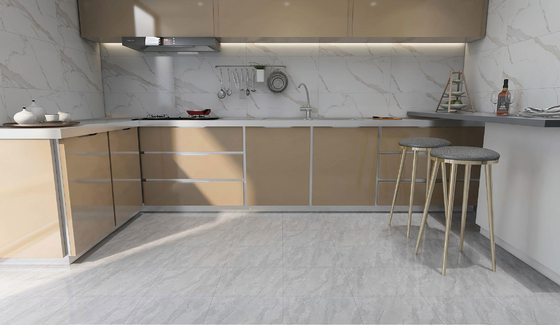 กระเบื้องเซรามิกแบบด้านเคลือบผิวด้านขนาด 400x400 มม. สีเทา สำหรับปูพื้นและผนังภายใน
