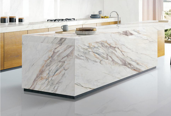 ความทนทานต่อการสกัด 160x320cm ผงหินซินเตอร์ เมฆ หินขาว ตะเบียนพื้น 12 มม