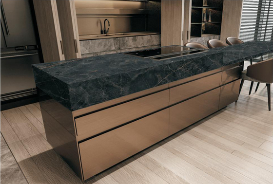 ดํา Sintered Stone Slab 800x2600x12 มิลลิเมตร พื้นที่แมท