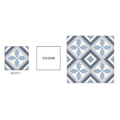 กระเบื้องเซรามิกสีขาวสีเทา 250x250 มม สําหรับพื้นภายใน