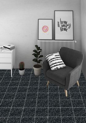 กระเบื้องผนังสีดําทนทาน 250x250 มม สําหรับห้องนั่งเล่นและ W.A 6% ดิน กระเบื้องดินเซรามิก