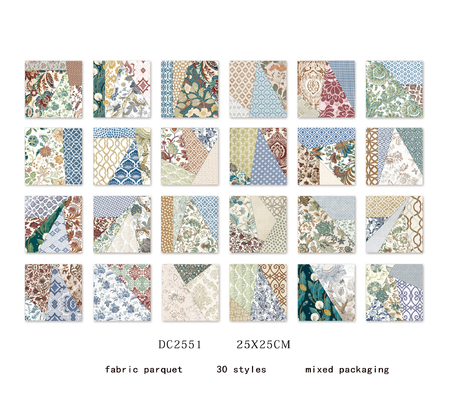 กระเบื้องเซรามิกสีสันสดใสขนาด 250x250 มม. สำหรับปูพื้นภายใน