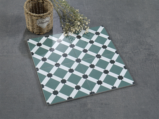 กระเบื้องเซรามิคแบบบ้าน 200x200 มิลลิเมตร ที่ทนรอยขีดข่วน สําหรับห้องนั่งเล่น และกระเบื้องผนังสีเขียวที่ไม่เลื่อนสําหรับโรงแรม
