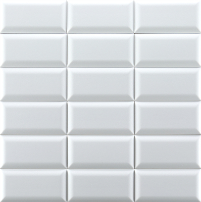 กระเบื้องผนังเซรามิกสีขาวกระจ่าง 75x152mm สําหรับห้องน้ําครัว
